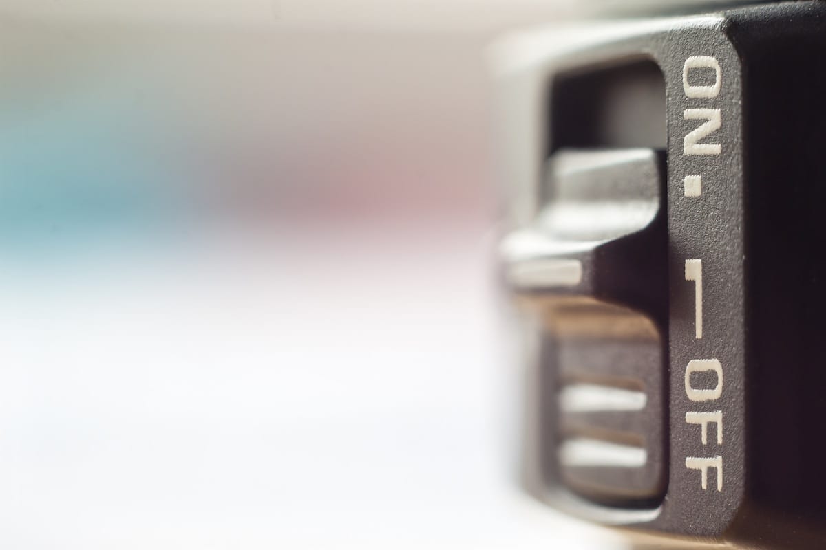 Vintage switch turned off