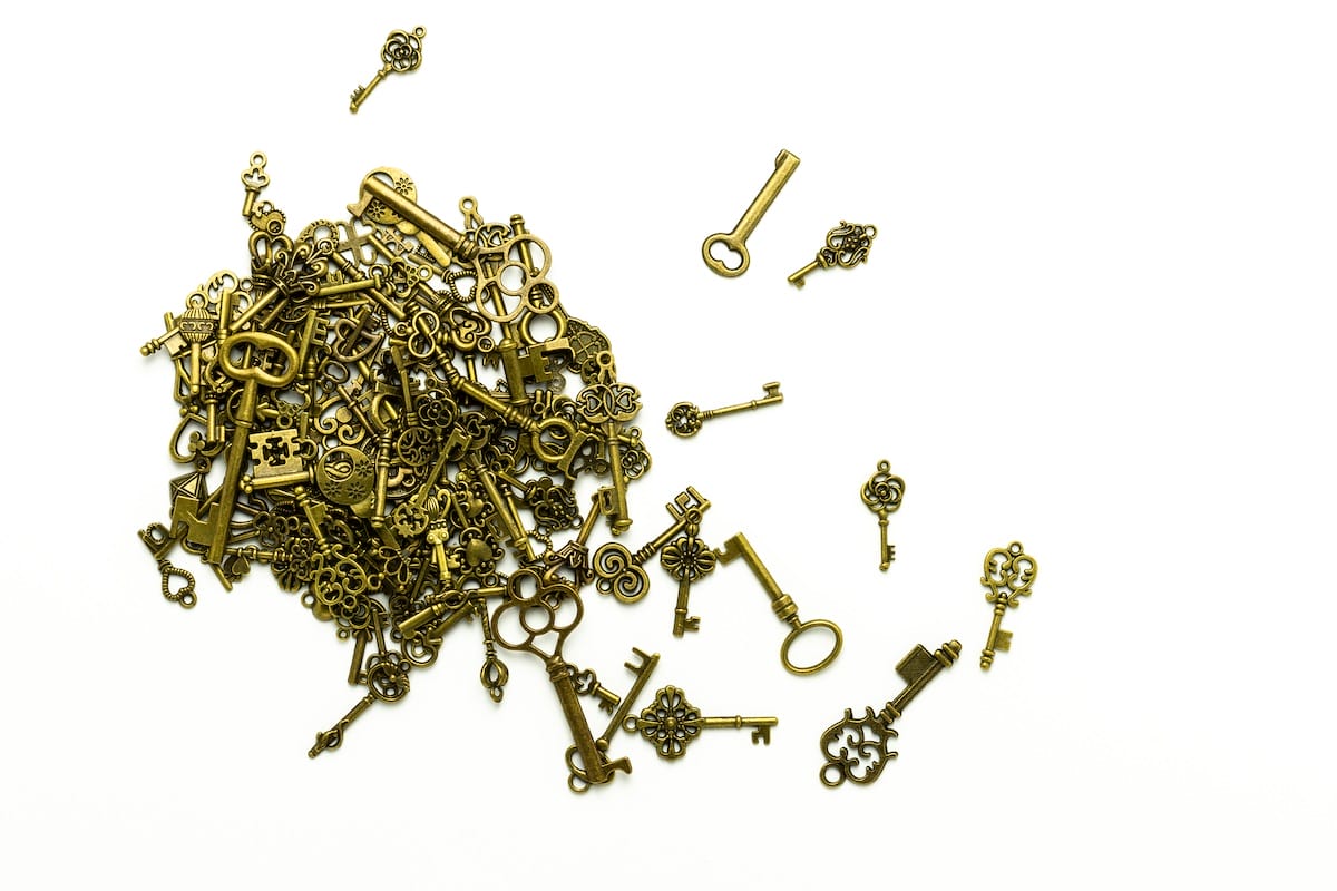 Vintage brass keys